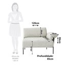 Ver imagem 4 de Sofá Modular Industrial com Braço Direito Basileia 120cm Yescasa Veludo Tx Bege Off White