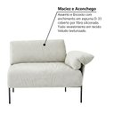 Ver mais imagens de Sofá Modular Industrial com Braço Direito Basileia 120cm Yescasa Veludo Tx Bege Off White