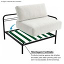 Ver imagem 6 de Sofá Modular Industrial com Braço Direito Basileia 120cm Yescasa Veludo Tx Bege Off White