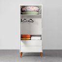 Ver imagem 5 de Kit Quarto Infantil Theo com Pés Retrô Mel - Berço + Cômoda 6 Gavetas + Guarda-roupa 2 Portas - Bran