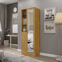 Sapateira Multiuso Organizador 2 Portas Lince com Espelho Espresso Móveis - 1