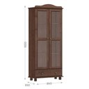 Ver imagem 5 de Conjunto Cristaleira Aparador Balcão Vitrine Rubi 13 Portas Madeira Maciça Café Finestra Móveis