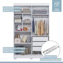 Ver imagem 3 de Quarto de Bebê Completo Guarda-Roupa, Berço e Cômoda Lipe Tigus Baby