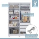 Ver imagem 5 de Quarto de Bebê Completo Guarda-Roupa, Berço e Cômoda Lipe Tigus Baby