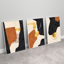 Ver imagem 4 de Trio de Quadros Decorativos Formas Abstratas