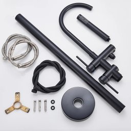 Torneira Chão Duchinha Gourmet Banheira Preto Fosco Elegante - 8