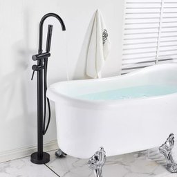 Torneira Chão Duchinha Gourmet Banheira Preto Fosco Elegante - 2