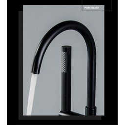 Torneira Chão Duchinha Gourmet Banheira Preto Fosco Elegante - 6