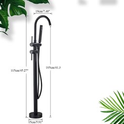 Torneira Chão Duchinha Gourmet Banheira Preto Fosco Elegante - 10