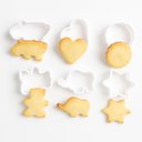 Ver imagem 1 de Cortador de Biscoito Molde Plástico Atóxico 6 Peças Divertidos para Massas e Frutas