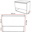 Ver imagem 4 de Gabinete para Banheiro Madeira 60cm Suspenso