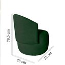 Ver mais imagens de Kit Namoradeira + 2 Poltronas Decorativa Beatriz Orgânica Suede Verde