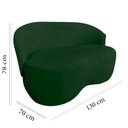 Ver imagem 5 de Kit Namoradeira + 2 Poltronas Decorativa Beatriz Orgânica Suede Verde
