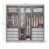Modulado 6 Portas 8 Gavetas - Rizon-Branco - Móveis Novo Horizonte - 3