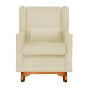 Ver imagem 2 de Poltrona Decorativa Aurora Balanço Vovo Suede Marfim - Fm