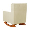 Ver imagem 3 de Poltrona Decorativa Aurora Balanço Vovo Suede Marfim - Fm