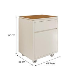 Conjunto de Escritório 2 Peças Mesa Gaveteiro 2 Gavetas Oslo - 5