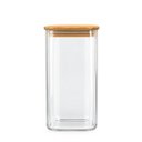 Ver imagem 5 de Pote Hermético Vidro Borossilicato 1500ml Tampa de Bambu Porta Mantimentos