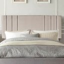 Ver imagem 1 de Painel Estofada Grécia 195CM King Courino Bege - D A DECOR