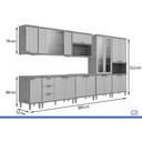 Ver imagem 3 de Kit Modulado 8 Peças Elena CZ542 Cinamomo/Platina MGM
