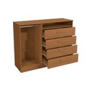 Ver imagem 5 de Cômoda 4 Gavetas e 2 Portas de Madeira Complet Marrom/Canela