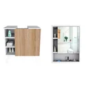 Ver imagem 3 de Gabinete para Banheiro e Armário com Espelho Branco Slim