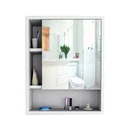 Ver imagem 5 de Gabinete para Banheiro e Armário com Espelho Branco Slim