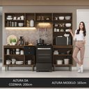 Ver imagem 5 de Armário de Cozinha Compacta 235cm Rustic/preto Gourmet Madesa 01