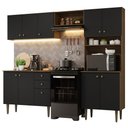 Ver imagem 2 de Armário de Cozinha Compacta 235cm Rustic/preto Gourmet Madesa 01