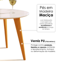 Ver imagem 7 de Mesa de Jantar Tampo com Vidro Redonda 90x90cm Slim Bege