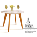 Ver imagem 6 de Mesa de Jantar Tampo com Vidro Redonda 90x90cm Slim Bege