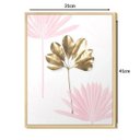 Ver imagem 3 de Quadro Decorativo para Sala Quarto Flor Rose Gold Dourado com Moldura Caixa
