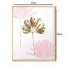 Quadro Decorativo para Sala Quarto Flor Rose Gold Dourado com Moldura Caixa - 3