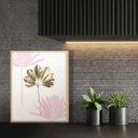Ver imagem 2 de Quadro Decorativo para Sala Quarto Flor Rose Gold Dourado com Moldura Caixa