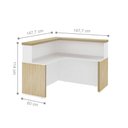 Ver imagem 2 de Balcão de Reading Carvalho Branco