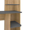 Ver imagem 6 de Mesa Escrivaninha 3 Prateleiras 111 Cm Carvalho Grafite Arly
