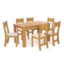 Ver imagem 2 de Conjunto para Sala de Jantar com 6 Cadeiras Armani Marrom/Mel/Bege