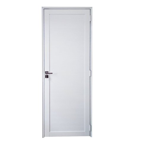 Porta Lambril de Alumínio Branco com Maçaneta Premium Linha Roma:Esquerda/ 210 x 90