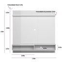 Ver imagem 3 de Painel para TV até 55 Polegadas 1 Porta 1 Prateleira Alvorada 