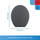 Ver imagem 3 de Assento Sanitário Almofadado Oval Astra