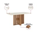 Ver imagem 3 de Mesa de Jantar Tampo Vidro 120cm 4 Lugares Canto Curvo Leo H02 - D'Rossi