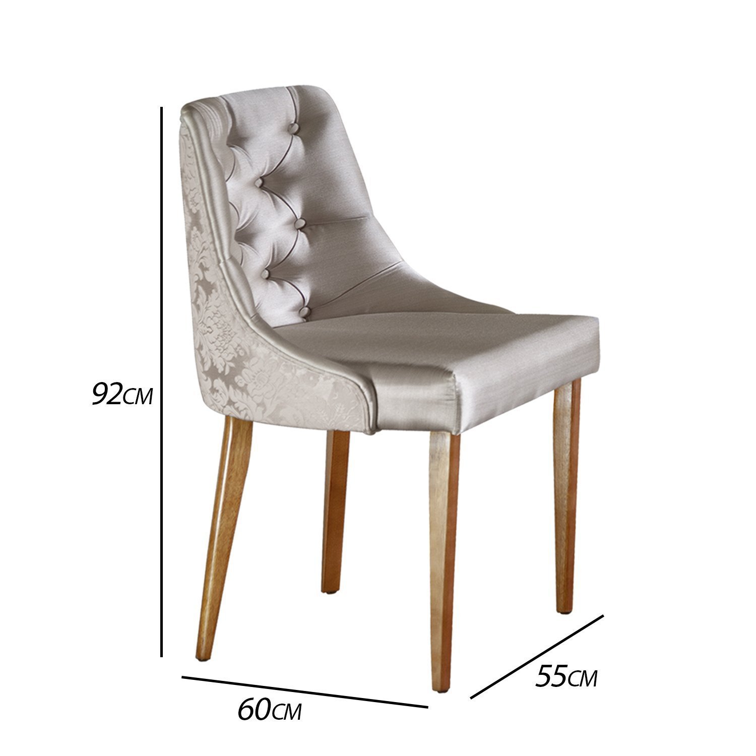 Conjunto 2 Cadeiras Madeira Maciça Elegance Mobilare | MadeiraMadeira