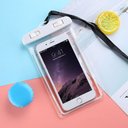 Ver imagem 1 de Capa Bolsa a Prova Dágua Impermeável Universal para Celular - Branco