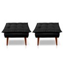 Ver imagem 2 de Kit C-02 Poltronas Opala + 02 Puff Opala Elegante Suede Preto