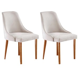 Conjunto 2 Cadeiras Madeira Maciça Roma 