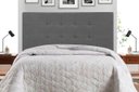 Ver imagem 1 de Cabeceira Maveric Estofada com Botão de Tecido para Cama Box Casal Queen Size 164cm Chumbo