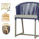 Ver imagem 4 de Mesa com 4 Cadeiras e Noronha Estofado 3 Trama Original Azul