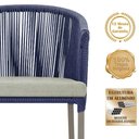 Ver imagem 3 de Mesa com 4 Cadeiras e Noronha Estofado 3 Trama Original Azul