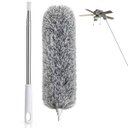 Ver imagem 4 de Espanador Dobravel Cabo Extensor Retratil Longo Alcance Limpeza Faxina Poeira Teia Persiana Ventilad