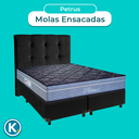 Ver imagem 4 de Cama + Box Preto e Colchão Molas Ensacadas Queen - Petrus Paropas + Cabeceira